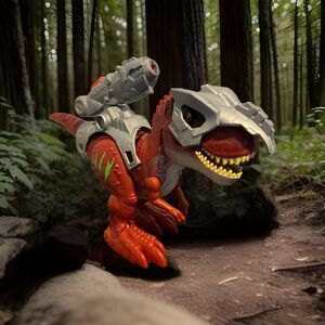 Zuru Robo Alive Dino War T-Rex Red Walks Roars Lights Up has Armor Tested Works